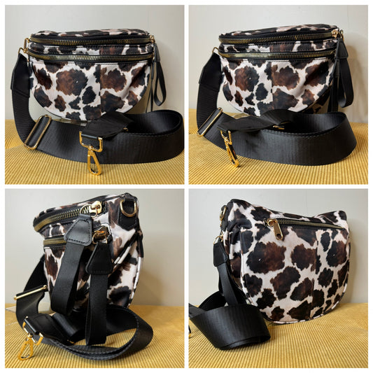 The Roni Nylon Crossbody - Brown Cow
