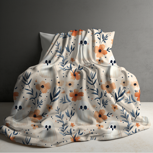 Blanket - Halloween - Floral Ghost - PREORDER