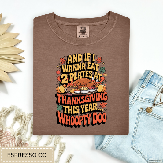 2 Plates At Thanksgiving Tee.