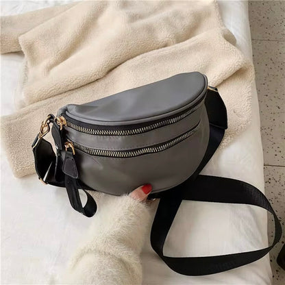 The Roni Nylon Crossbody - Grey + Black - PREORDER