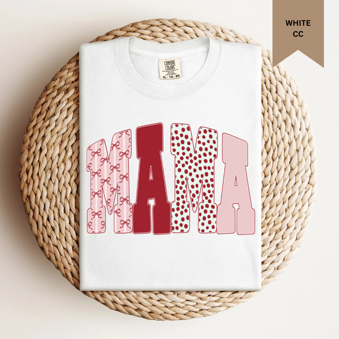 Multiprint Valentine Mama Tee.