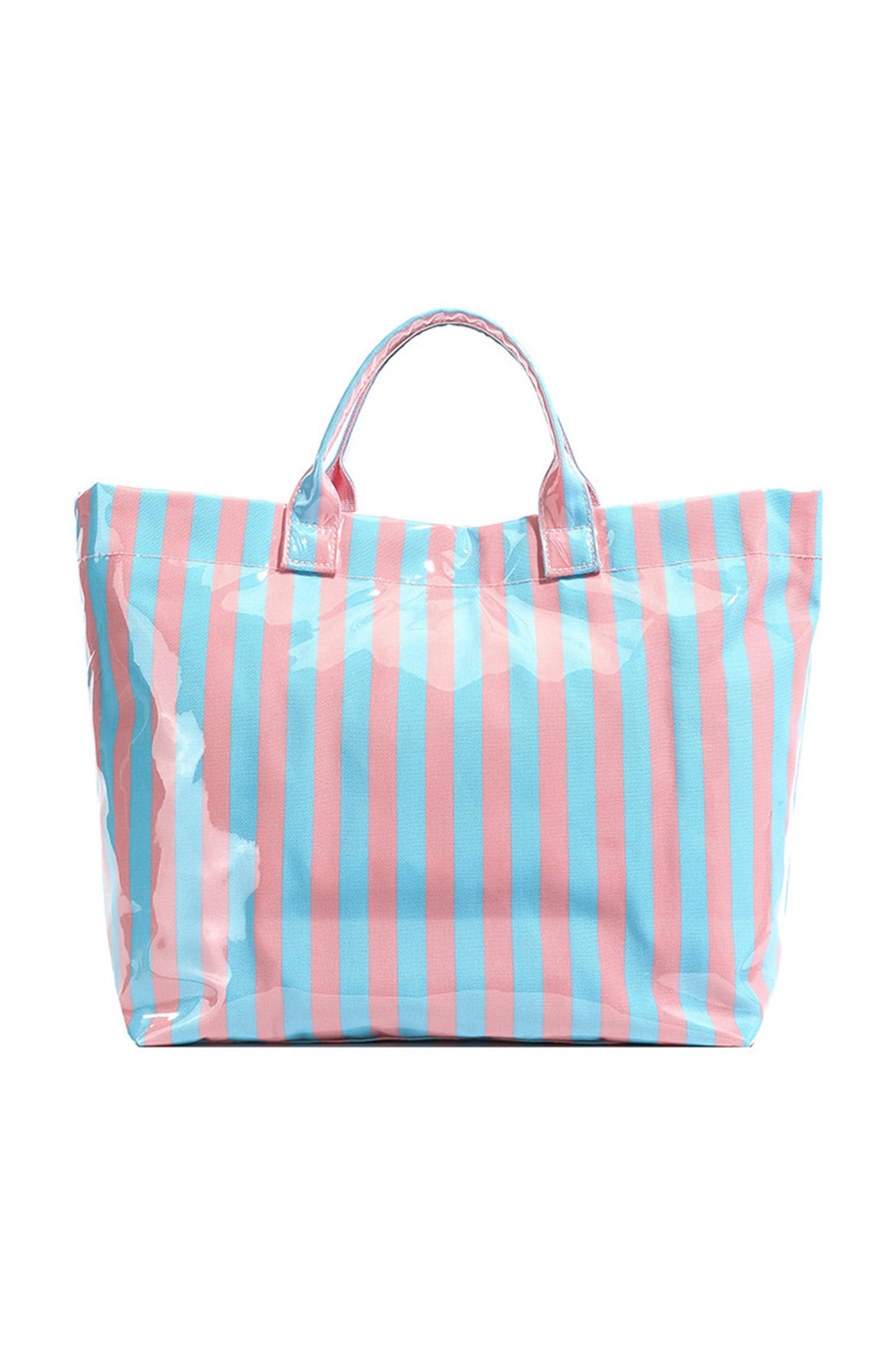 Glossy Striped Large Tote Bag FB