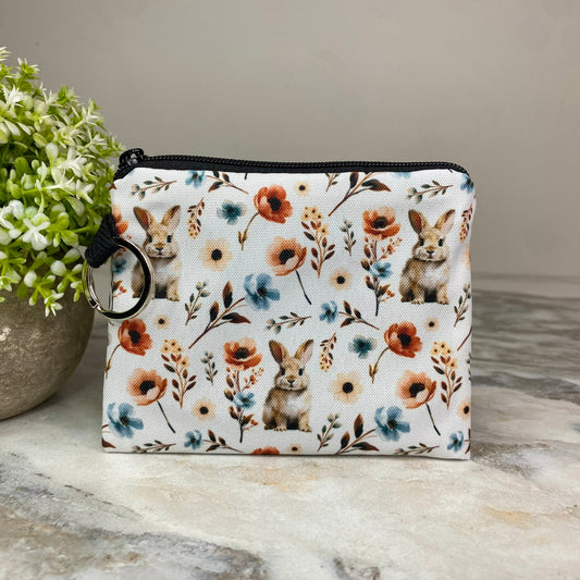 Mini Pouch - Floral Bunnies Bunny