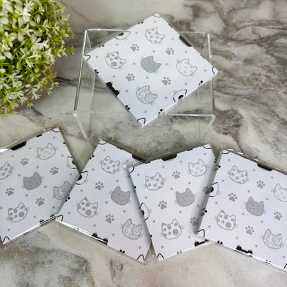The Sticky Note Collection - Black & White Cat Head