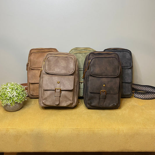 Alyssa - Faux Leather Sling Bag