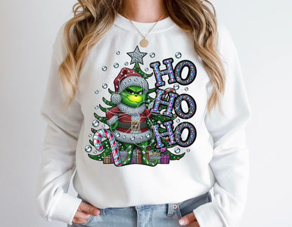 HO HO MEAN ONE BLING - CREW NECK SWEATSHIRT