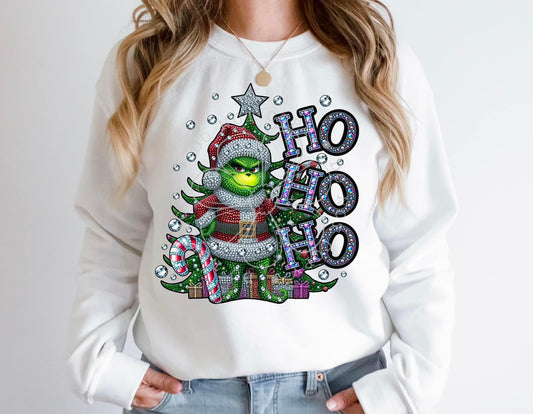 HO HO MEAN ONE BLING - CREW NECK SWEATSHIRT