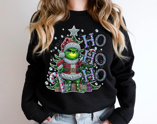 HO HO MEAN ONE BLING - CREW NECK SWEATSHIRT