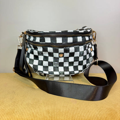 The Roni Nylon Crossbody - Halloween Fall Plaid Trick or Treat