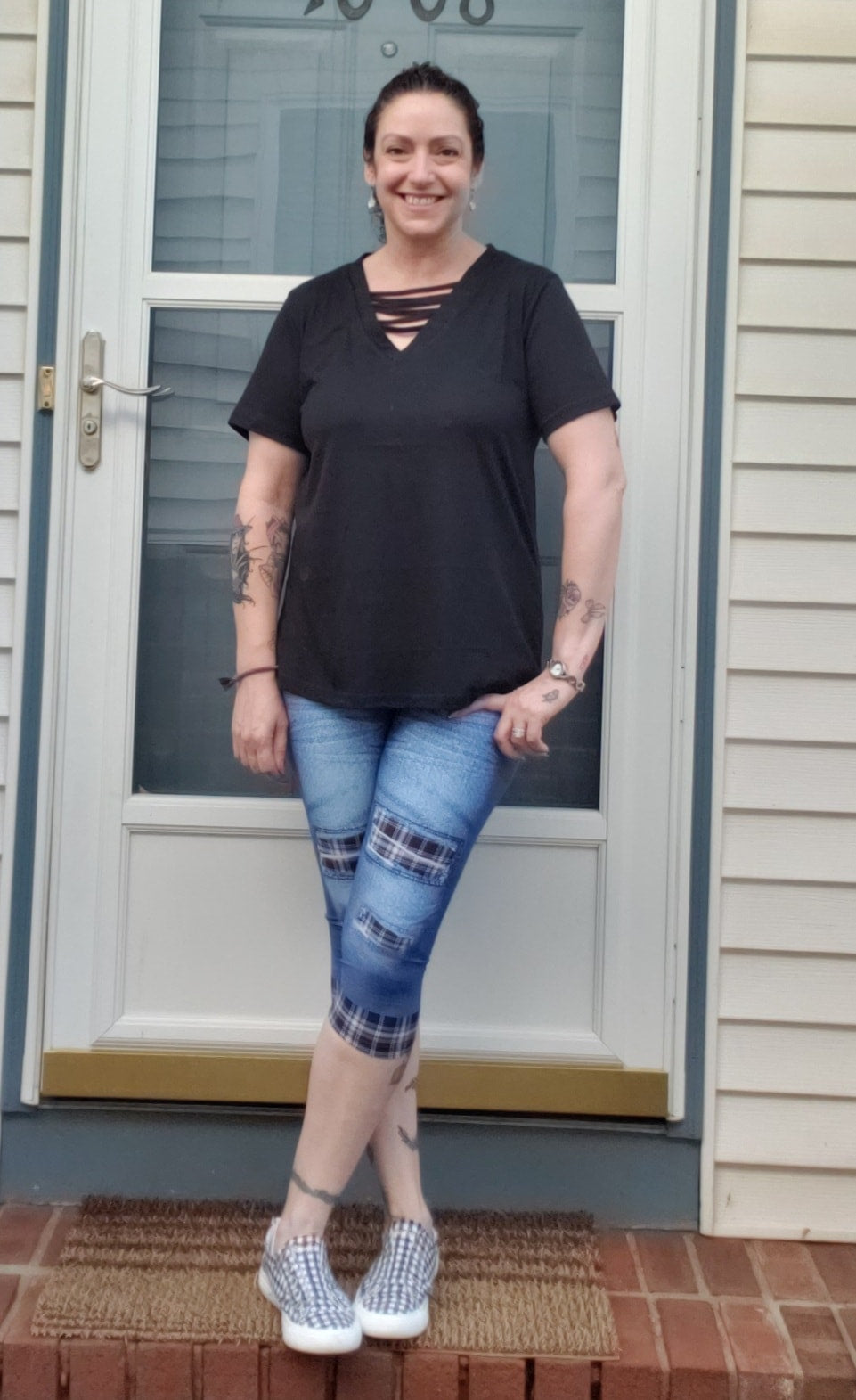 VINTAGE FLORAL-FAUX JEAN LEGGING-PREORDER CLOSING 12/2