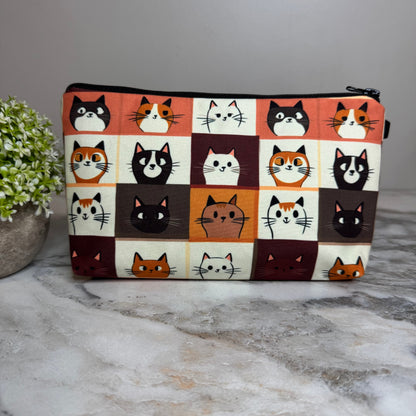 Pouch - Cat Head Squares