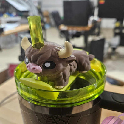 HIGHLAND COW-3D PRINTED STRAW BUDDY