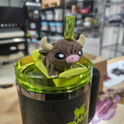 HIGHLAND COW-3D PRINTED STRAW BUDDY