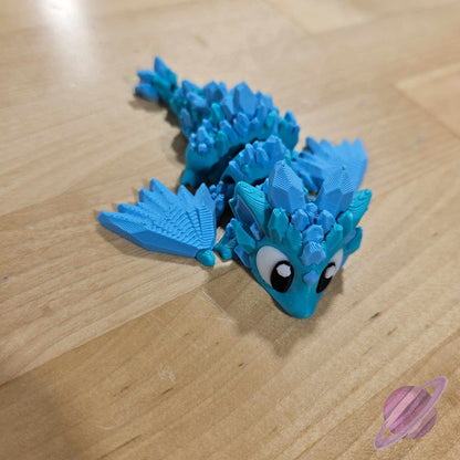 3D PRINTED BLUE CRYSTAL DRAGON AND EGG