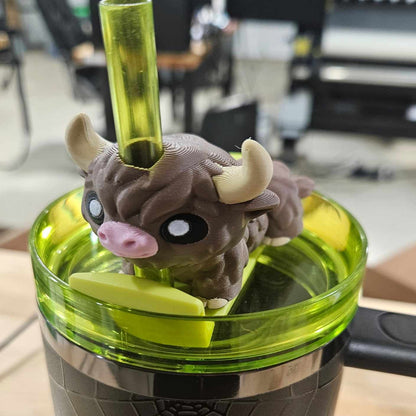 HIGHLAND COW-3D PRINTED STRAW BUDDY