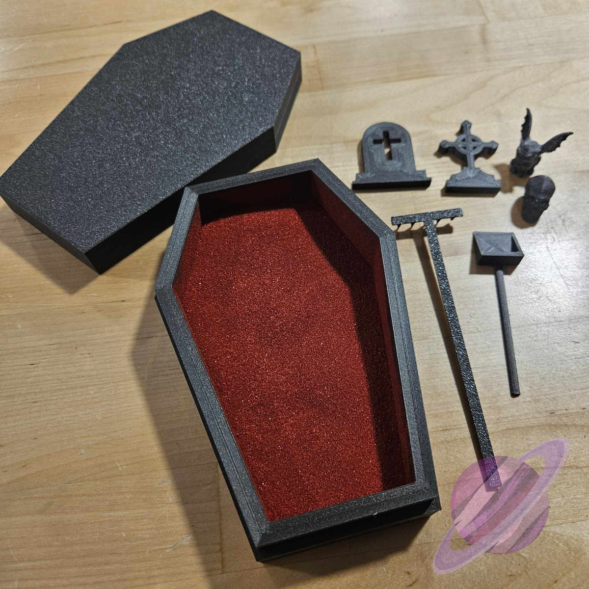 3D PRINTED SPOOKY COFFIN ZEN GARDEN