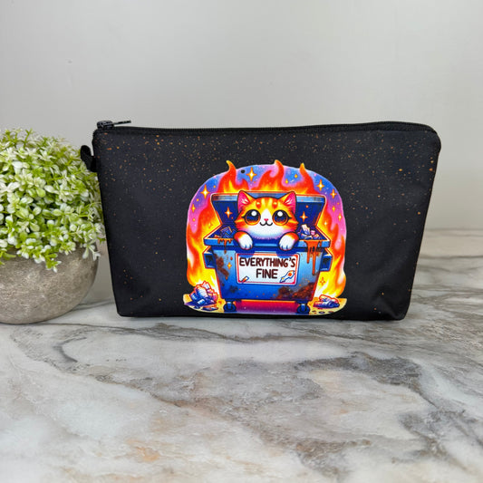 Pouch - Cat Humor Dumpster Fire