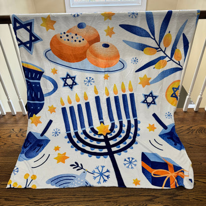 Blanket - White Hanukkah Holiday - PREORDER ENDS 10/10