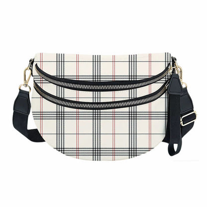 The Roni Nylon Crossbody - Plaid Stripe