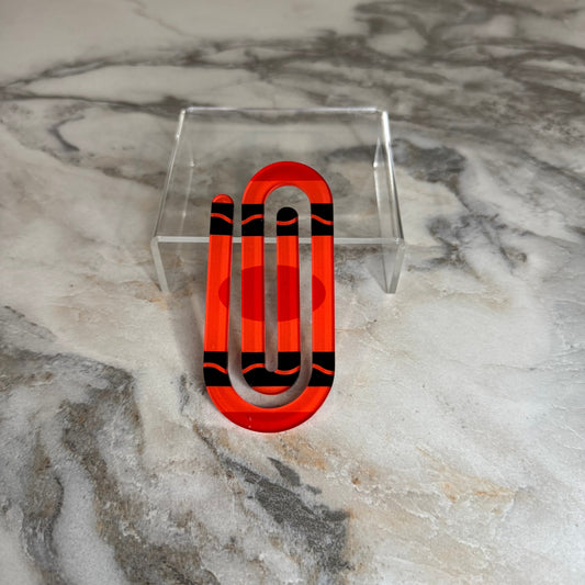 Jumbo Paperclip - Red Crayon - PREORDER