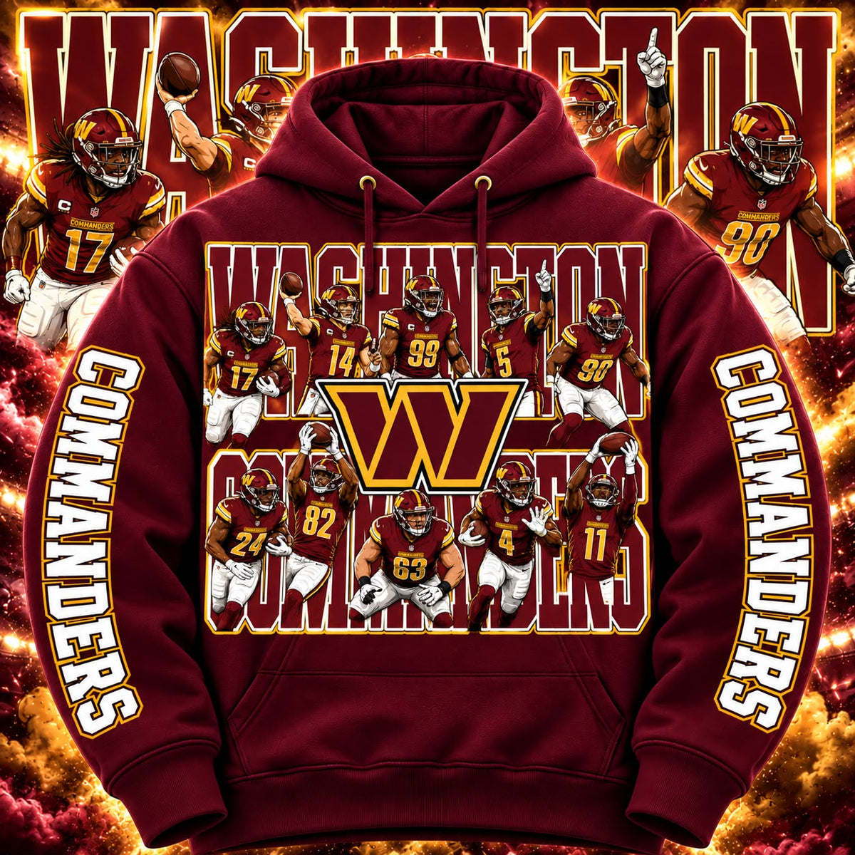 PRO FBALL HOODIE COLLECTION W/ SLEEVE PRINT GROUP 1