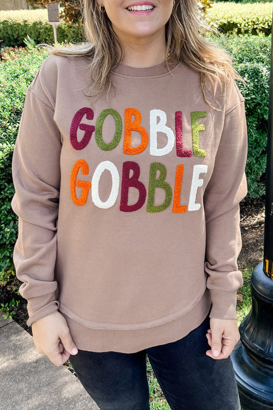 Dark Khaki GOBBLE Graphic Top August.