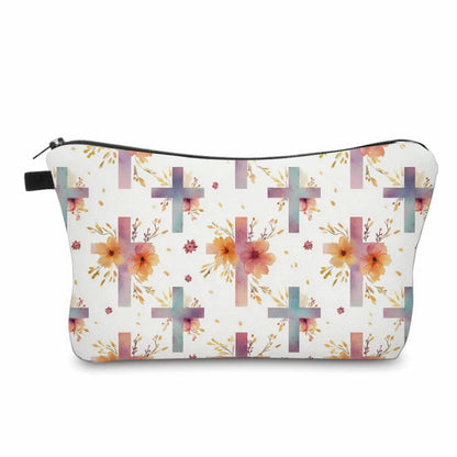 Pouch - Religious Cross Floral