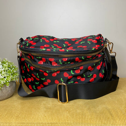 Roni - Nylon Crossbody - Cherry