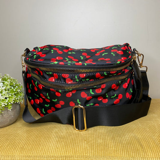 Roni - Nylon Crossbody - Cherry