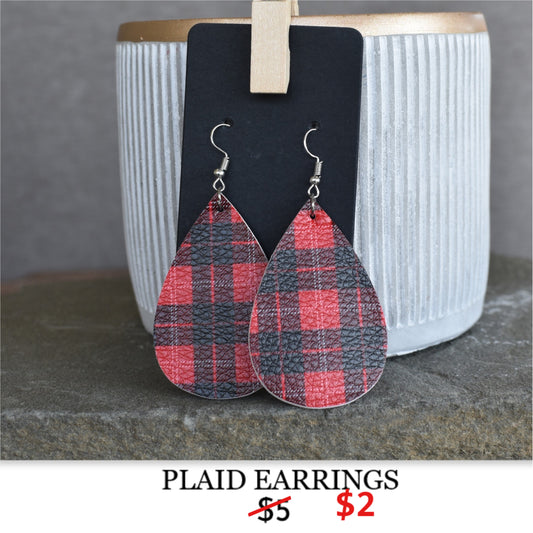 PLAID EARRINGS