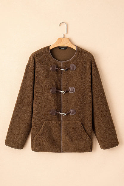 Coffee Button Coat October.