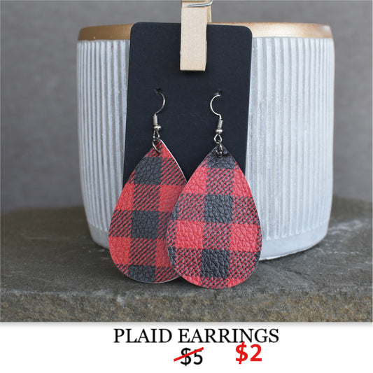 PLAID EARRINGS