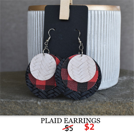 PLAID EARRINGS