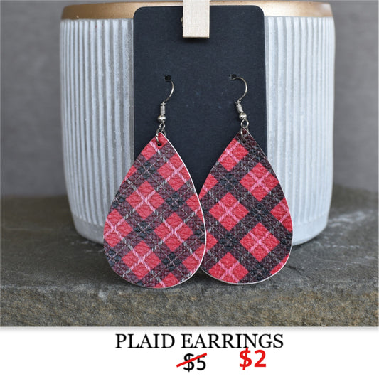 PLAID EARRINGS