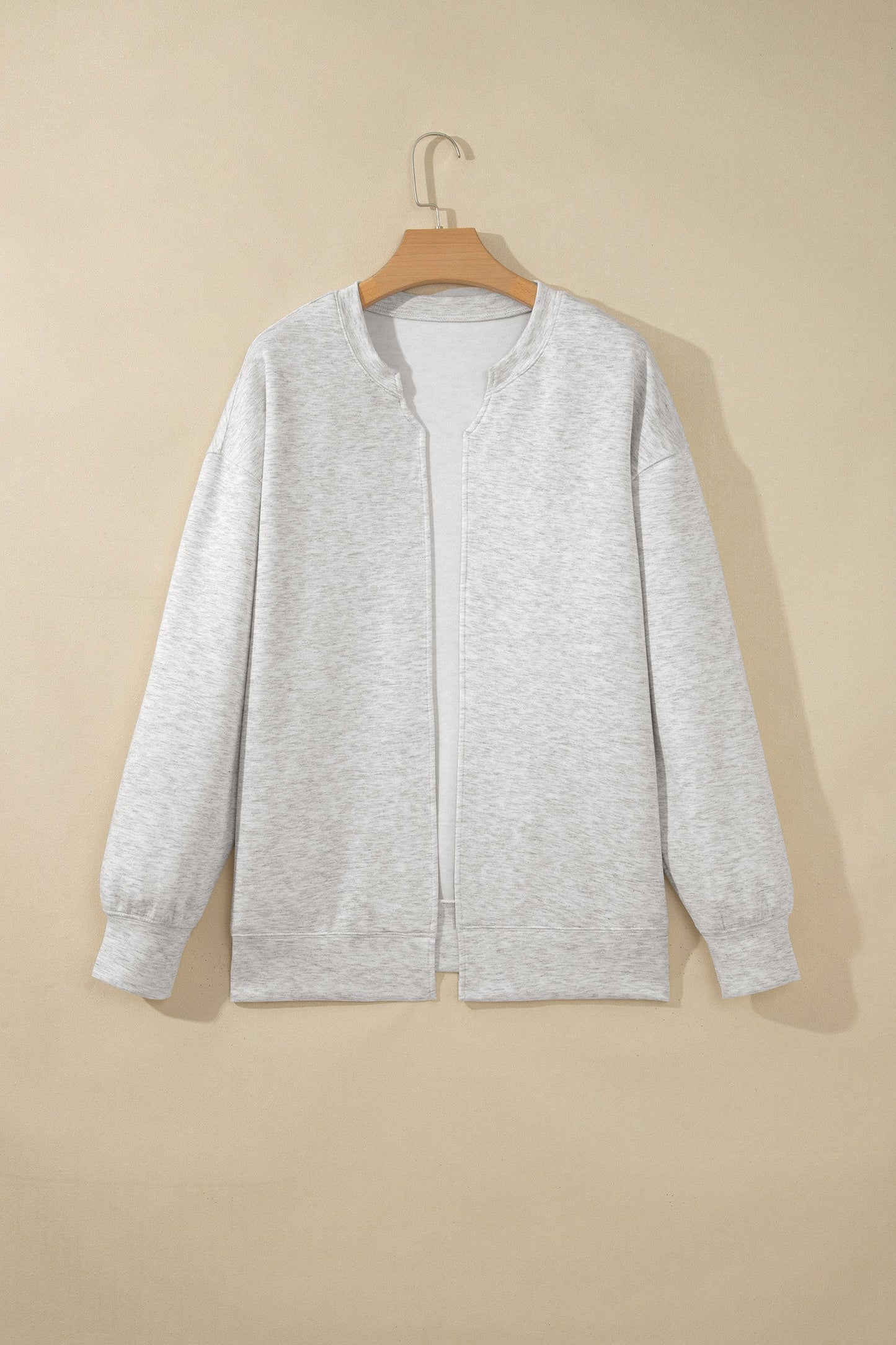 Light Grey Jacket Open Sweatshirt