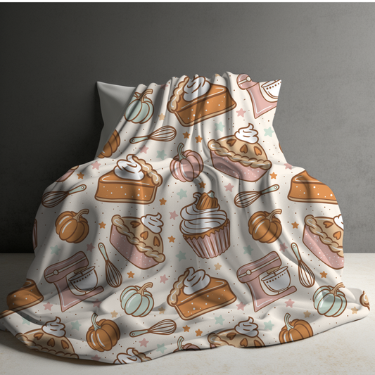Blanket - Halloween - Fall Cake Pie Baking - PREORDER