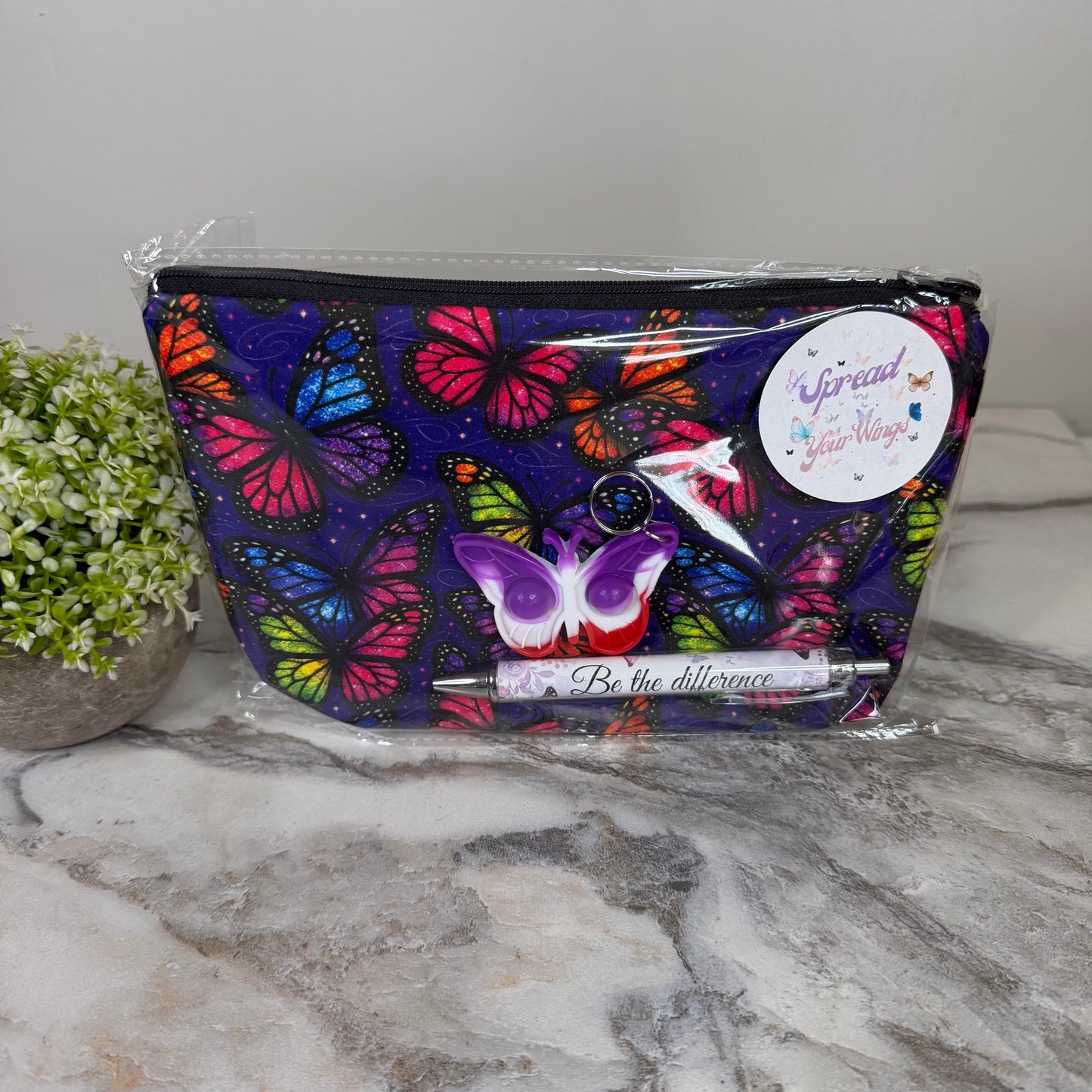 Bundled Set - Butterfly Purple Glitter