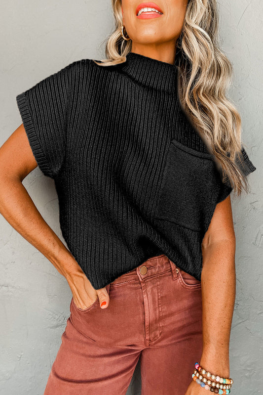 Ribbed Knit Short Sleeve FB