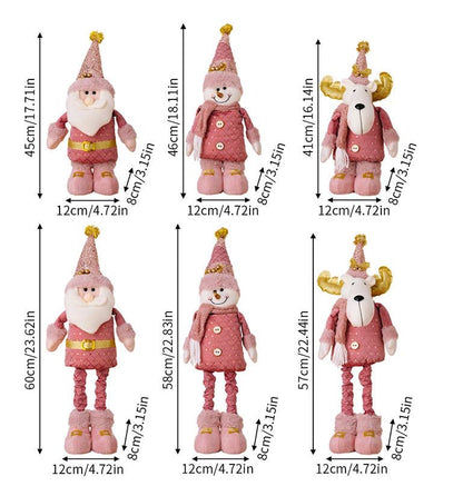 Telescopic Standing Christmas Decor - Pink & Gold - PREORDER 10/3-10/6