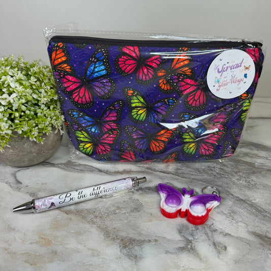 Bundled Set - Butterfly Purple Glitter