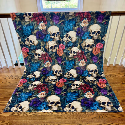 Blanket - Floral Skull