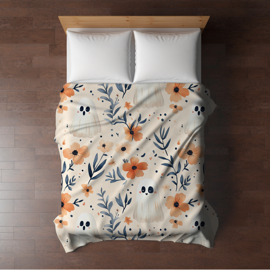 Blanket - Halloween - Floral Ghost - PREORDER