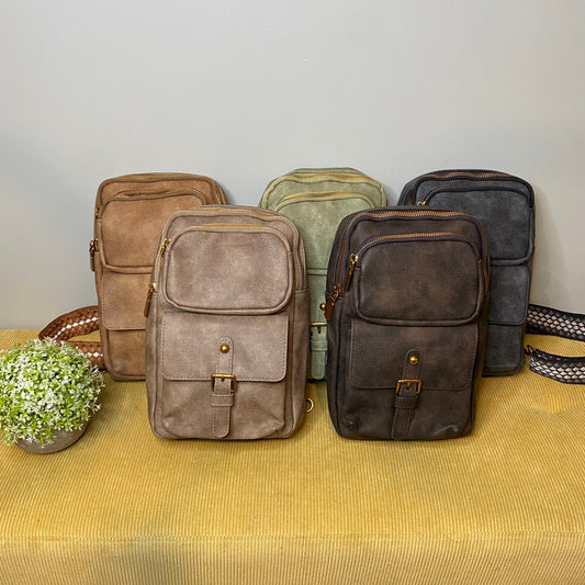 Alyssa - Faux Leather Sling Bag