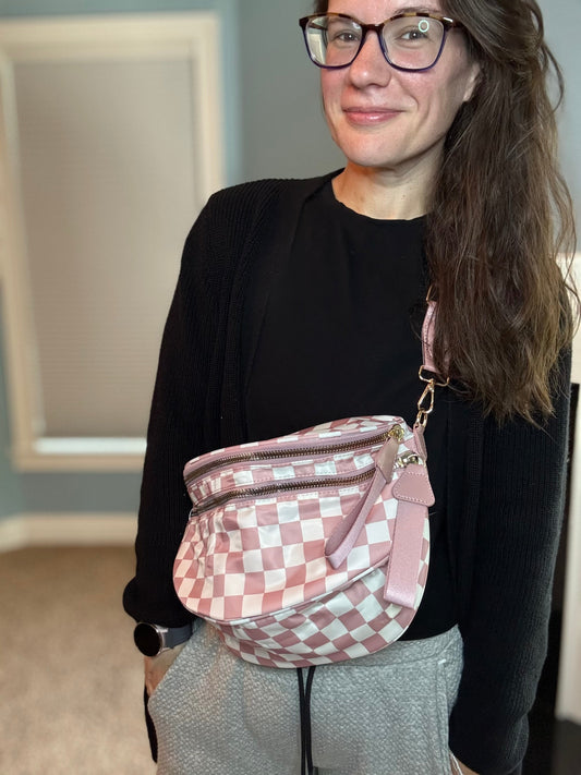 Roni - Nylon Crossbody - Light Pink
