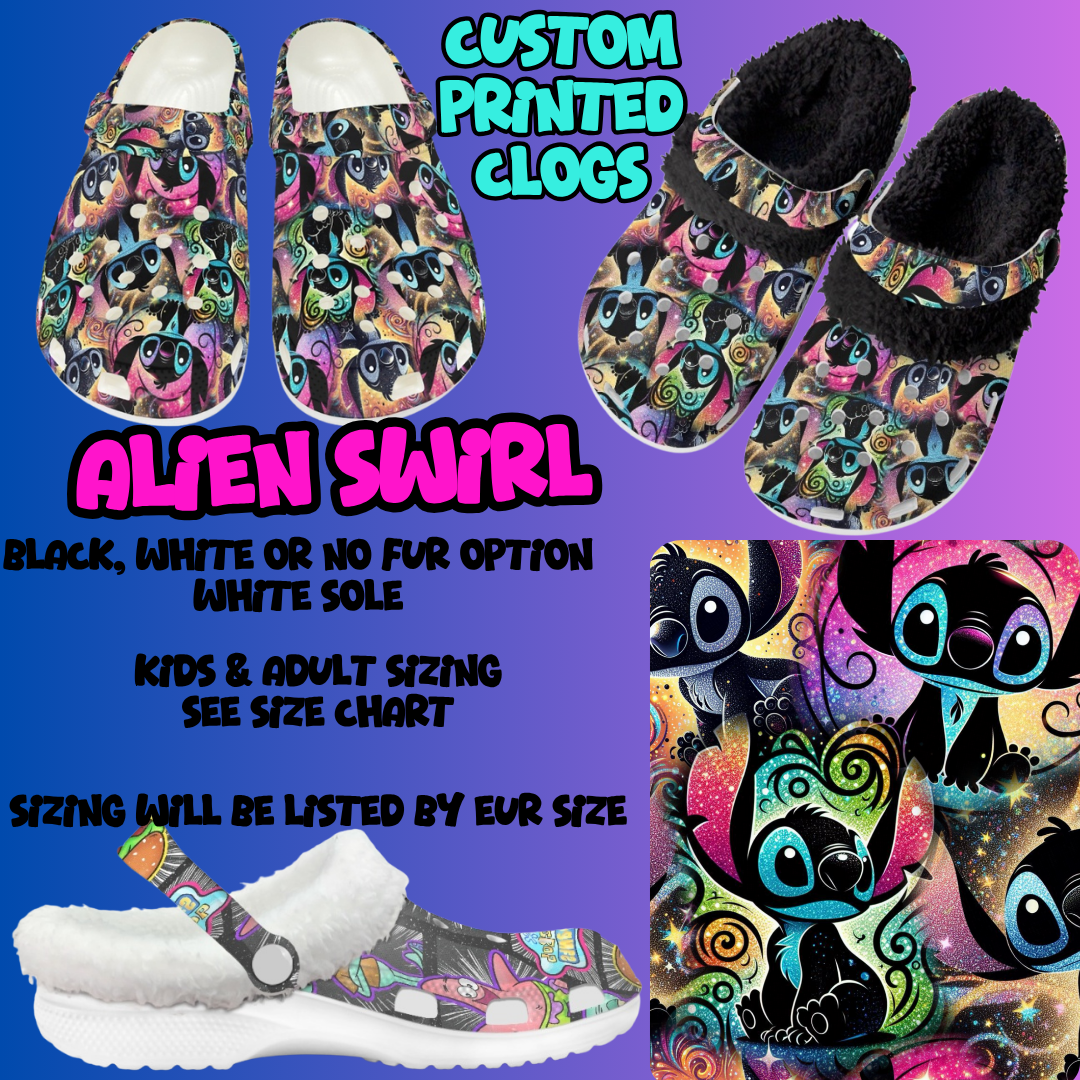 ALIEN SWIRL-CLOG 7 RUN-PREORDER CLOSING 10/17