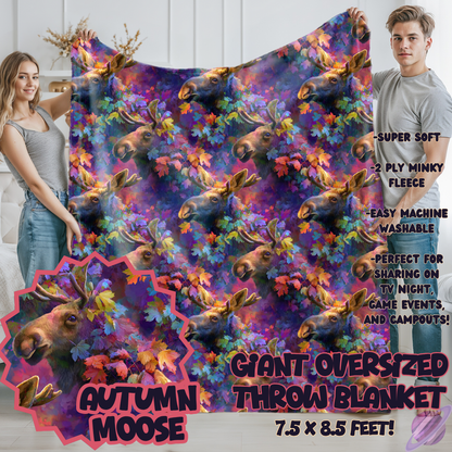 AUTUMN MOOSE-OVERSIZED THROW 14-PREORDER CLOSING 10/8