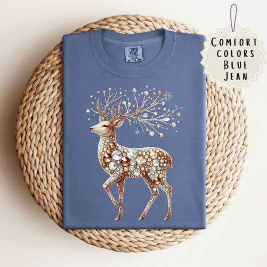 Rhinestone-- Reindeer Tee.