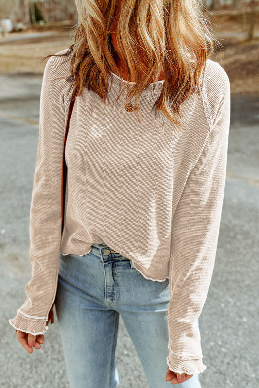 Apricot Textured Top FB
