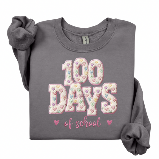 100 Days of School Faux Quilt Sweatshirt.
