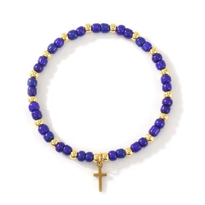 Cross Beaded Bracelet RTS